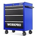 WORKPRO 4-Drawer Tool Chest, 26-Inch Rolling Metal Tool Storage Cabinet With Casters, Locking System, Drawer Liner, 450 lbs Load Capacity, for DIY Projects, Home Improvement, Auto Mechanics