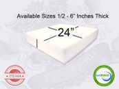 24" x 24" Square Upholstery Cushion Replacement Foam Sheet - FREE SHIPPING