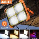 Portable 336LED Solar Camping Work Light Rechargeable Flood Light Waterproof AUS