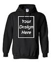 City Shirts Add Your Own Text and Design Custom Personalized Sweatshirt Hoodie (X Large, Black)