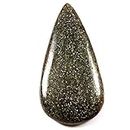 Goyal Exports Black Sunstone Pear Cabochon Natural Loose Gemstone 54.8cts QT39