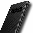 Hülle für Samsung Galaxy S10 Plus Schutzhülle Silikon Case Schwarz Carbon Optik