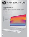 New HP 24" Touchscreen All-In-One Computer i3-1115G4 4.1GHz 8GB 256GB SSD Win 11