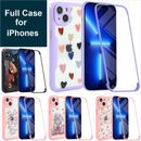 360 Full Body Protective Phone Case for iPhone 14 Pro Max 12 11 13 XR Women Girl