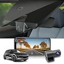 Fitcamx 2160P Front and Rear 1080P Dash Cam Adapts for 2022-2024 Hyundai IONIQ 5 with Digital Rearview Mirror (Right Hand Drive Car), OEM Look, Dual HD Video WiFi, Loop Recording, G-Sensor, 128GB Card