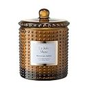 LA JOLIE MUSE Moroccan Amber Candles for Home Scented, Candles Gifts for Women & Men, Luxury Glass Jar Candles, Natural Soy Candles, 75 Hours Long Burning, 10 oz