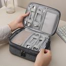 Double Layer Travel Electronics Organizer Bags Jelly Comb Cable Storage Bag