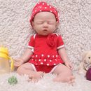 17" Sleeping Silicone Reborn Baby Girl Newborn Full Body Floppy Silicone Doll