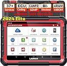 2024 LAUNCH X431 PRO Elite Launch Diagnostic Tool, Bi-Directional obd2 code reader, ECU Online Coding, Full System, 37+ Resets Services, CANFD DOIP, FCA, Key Program, with 2 Years Update