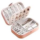 Shining Diva Fashion Jewellery Organisers Box PU Leather Storage Case for Rings, Earrings, Necklace Jewelry Organizer for Women Travel (BOX1001) (Pink)