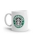 SMIZE Ceramic Print Coffee Mug 1 Pcs- Starbucks Limited Edition White 330ml