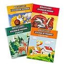 4 Booklet Set - Brain Games - Sticker by Number: Country, Farm, Forest, Garden