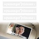 Passenger Princess Car Accessories, Gelapa 3PCS Funny Car Stickers and Decals for Car Window Rearview Mirror, Vinyl Letter Stickers, Cute Car Accessories for Girls Women Girlfriends-White