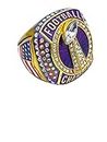 Discount Sports Rings, FOOTBALL CHAMPION RING — Player Award, assorted colors and gemstones (Rainbow)