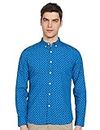 AEROPOSTALE Men Blue Button Down Collar Printed Casual Shirt
