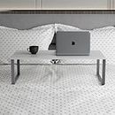 Redwud Messi Engineered Wood Study Table, Lap Desk, Laptop Desk,Study Desk (White/Grey) (D.I.Y) Matte Finish