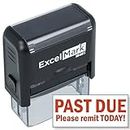 Past Due Please REMIT Today - Self Inking Bill Collection Stamp in Red Ink