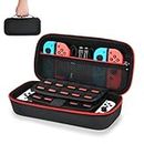 Carrying Case for NS Switch/Switch OLED, Younik Hard Travel Case with Storage Space for 19 Game Cartridges and Other Switch Accessories