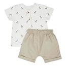 Haus and Kinder Baby Boy T-Shirt 9-12 Months - Pack of 1 | Newborn Boy Fashion | Button-up Onesie for Boys | Cute Baby Boy Outfits | Trendy Baby Boy Tops