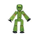Zing StikBot Single Pack - Inklusive 1 StikBot - Collectible Action Figuren und Zubehör, Stop Motion Animation, Alter 4 und älter (Metal Olive), grün