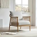 CHITA Braid Armchair, Modern Accent Chair for Living Room, Light Grey