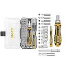 INGCO 55 Pcs Screwdriver Bits Set, Precision Screwdriver Set with Ratchet Wrench and Bits Magnetic Driver Kit Professional Electronics Repair Tool Kit for Repair Computer, PC, Laptop, iPhone