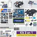 SUNFOUNDER Ultimate Starter Kit Compatible with Arduino UNO IDE Scratch, 3 in 1 IoT/Smart Car/Basic Kit with Online Tutorials, 192 Items, 87 Projects, Suitable for Age 8+ Beginners