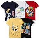 T2F Boy's Solid Regular Fit T-Shirt (10_Multicolor 2 7 8 Years)