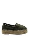 BUENO Shoes and Fun Espadrilles Woman Green Leather Green Size: 7 UK