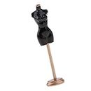 COMBR 1:12 Black Metal Sewing Dress Form Mannequin Model Display Stand Home Decor Size(L*W*H): Approx. 20*15*85 mm