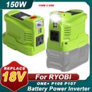 Per Ryobi Powered Inverter Generatore 150W P108 BATTERIA 18V LED Luce di Lavoro 2USB