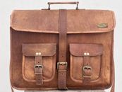 12 "X16" New Briefcase Vintage Leather Bag Men's Messenger Shoulder Laptop Bag