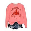 black women friday ad Christmas Sweatshirts for Women 2023 Graphic Cute Xmas Tree Letter Print Pullover Long Sleeve Shirts Funny Holiday Fall Tops