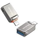 mcdodo Lightning auf USB Adapter,iPhone USB Stick Kamera Adapter Kompakter USB 3.0-OTG für iPhone/iPad,Support Hubs, MIDI Keyboard, Maus, Kartenleser, USB Adapter,Kamera