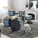 5-Piece Complete 22" x 16" Full Size Pro Adult Drum -  Remo Heads, Brass Cymbals