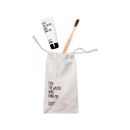 STOP THE WATER WHILE USING ME! Gesicht Zahnpflege Geschenkset Wooden Bamboo Tothbrush + Toothpaste 75 ml + Mini Tote Bag Oral Care
