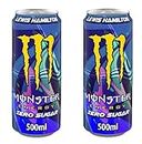 Monster Energy Drink Zero Sugar 100% Limited Edition Lewis Hamilton Each 500ml (Pack OF 2)