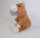 Kinder Surprise 11" Plush Brown Pony Horse Red White Scarf Stuffed Toy  Ferrero