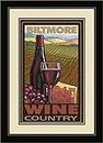 Northwest Art Mall PAL-3992 MFGDM Biltmore Estate Wine Country Wandbild vom Künstler Paul A. Lanquist, gerahmt, 33 x 40,6 cm, Satinschwarz
