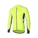 ARSUXEO Men's Cycling Jersey Long Sleeve Cycling Top with 3 Deep Pockets 6030 Green L