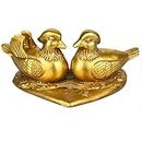 Feng Shui Ornaments Lucky Fortune Wealth Brass Statues Mandarin Ducks Collectible for Love Prosperity
