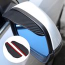 2x Carbon Fiber Black Vehicle Mirror Rain Visor Guard  Car Exterior Accessories