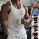 Herren Fitness Tank Top Muskelshirt Bodybuilding T-Shirt Top Sport Gym Unterhemd