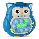 Fast Push Game Fidget Toys Pop Game It Handheld Bubble Game for Kids 4-12 ,Pop Game, Pop Fidget Light-Up Toys for Kids 6-14, Sensory Toys for Autism Birthday Gifts Boys and Girls 4 5 6 7 8-Blue Owl