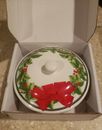 See's Candies Christmas Covered Candy Dish! Excellent Condition