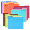 EOOUT 36 Pack Lined File Folders Heavyweight File Folders 12 Vibrant Colors with 1/3 Cut Tabs, Letter Size 9.5 x 11 Inches for School and Office Supplies