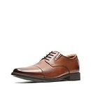 Clarks Men's Tilden Cap Oxford Shoe,Dark Tan Leather,10.5 W US