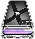 Garegce Coque iPhone SE 2022 5G/SE 2020, Coque iPhone 8/7 Transparente + 2 Verre trempé Protection écran, Housse de Protection Silicone Antichoc Étui iPhone SE 3/2, iPhone 8/7-4.7 Pouces - Noir