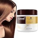 Karseell Collagen Hair Treatment 16.90 oz 500 ml Deep Repair Conditioning Argan Oil Collagen Hair Mask Essence for Dry Damaged Hair