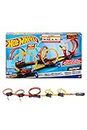 Hot Wheels Multi-Loop Race Off Playset, with 1 Hot Wheels Car, Knock Down Flags to Score Points & Break The Loop, Toy for Kids 4 to 10 Years Old